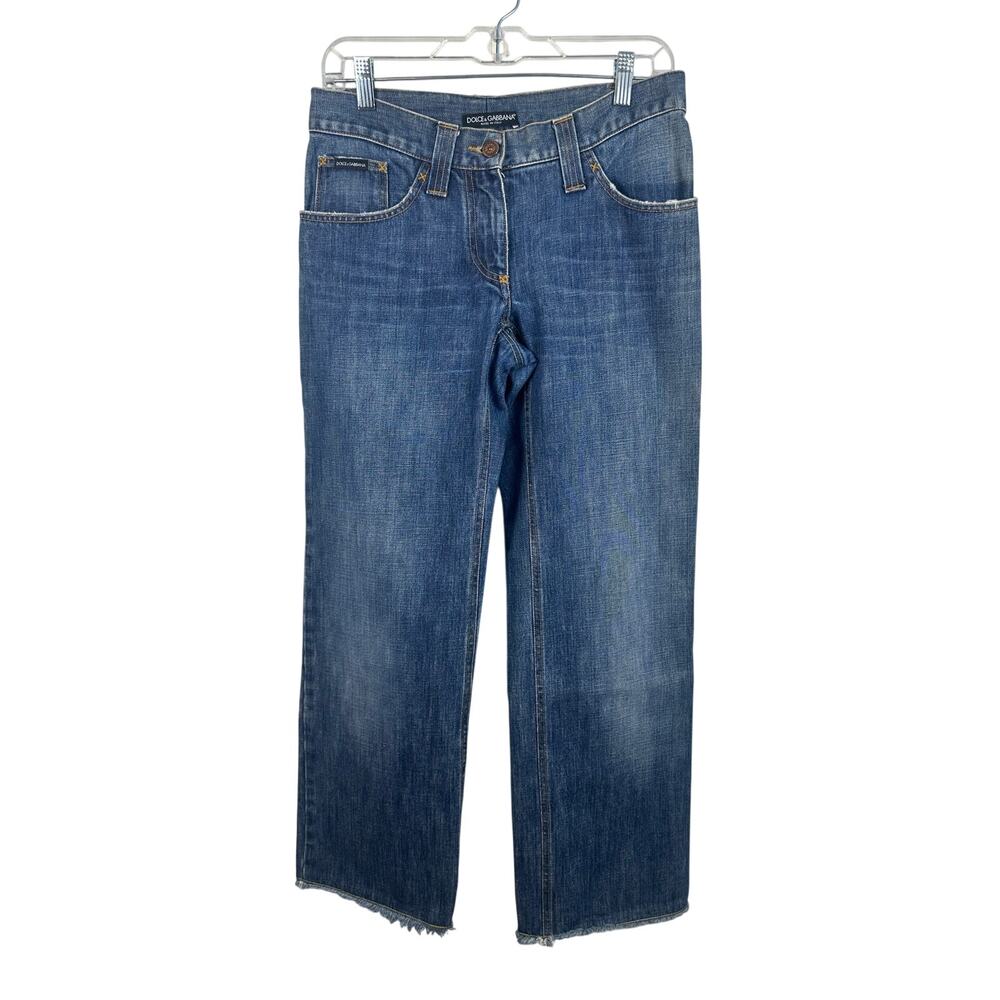 Dolce & Gabbana Straight Denim Jeans Women 38 Blue Medium Wash Altered Good
